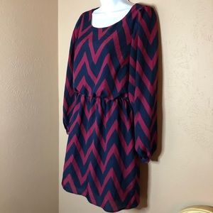 Chevron print dress
